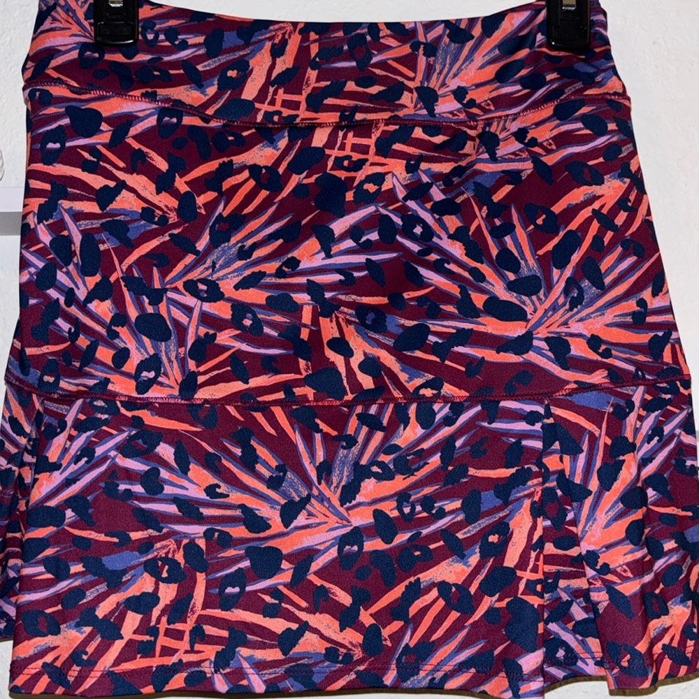 🌴Reel Legends Womens Print Reel-Tec Golf/ Tennis Floral Flounce Skort Size L